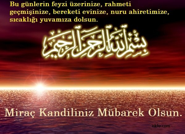 En güzel Miraç Kandili resimli mesajları 6