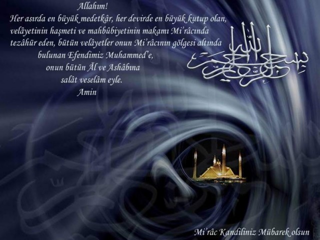 En güzel Miraç Kandili resimli mesajları 8