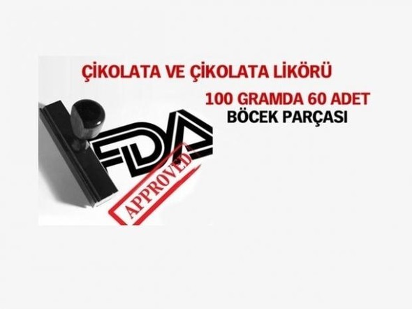 Bir paket çikolatada kaç böcek var? 12