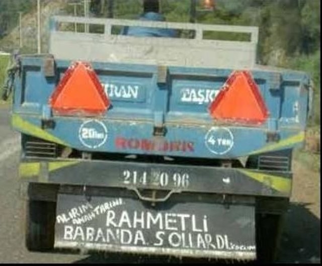 Sadece bizim millete özgü araba arkası yazıları 4