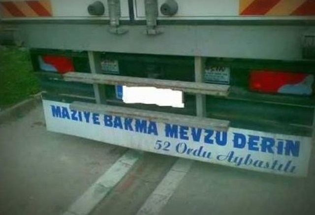 Sadece bizim millete özgü araba arkası yazıları 13