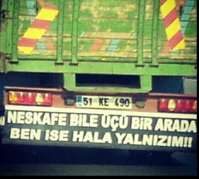 Sadece bizim millete özgü araba arkası yazıları 21