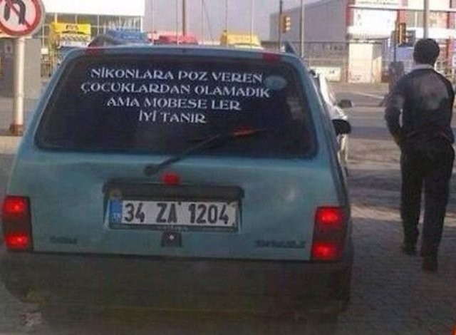 Sadece bizim millete özgü araba arkası yazıları 22