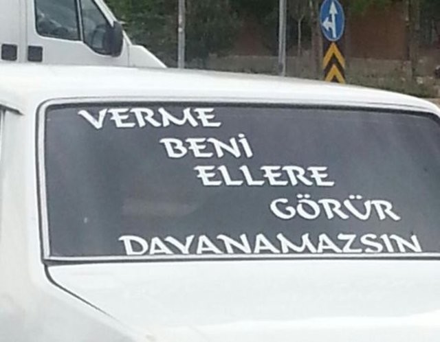 Sadece bizim millete özgü araba arkası yazıları 24