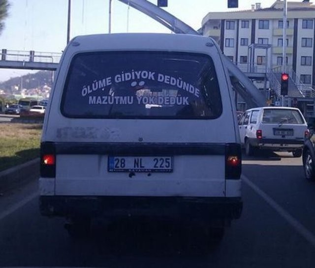 Sadece bizim millete özgü araba arkası yazıları 27