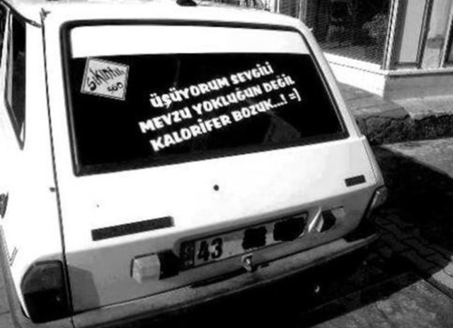 Sadece bizim millete özgü araba arkası yazıları 31