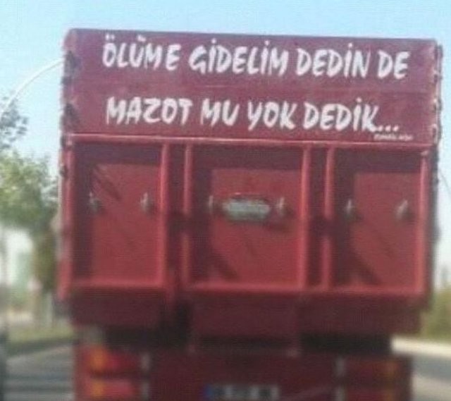 Sadece bizim millete özgü araba arkası yazıları 33