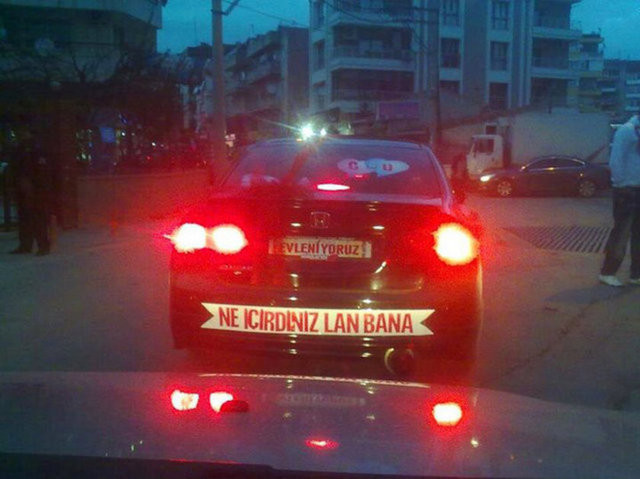 Sadece bizim millete özgü araba arkası yazıları 34