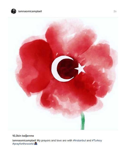 Ünlülerden İstanbul saldırısı paylaşımları 18