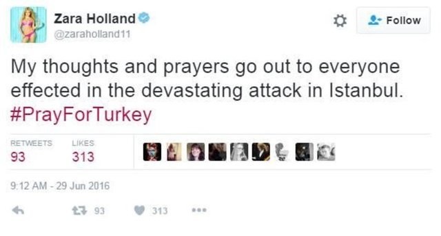 Ünlülerden İstanbul saldırısı paylaşımları 30