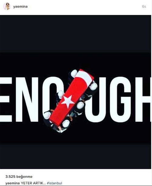 Ünlülerden İstanbul saldırısı paylaşımları 17