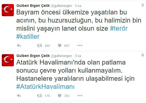 Ünlülerden İstanbul saldırısı paylaşımları 20