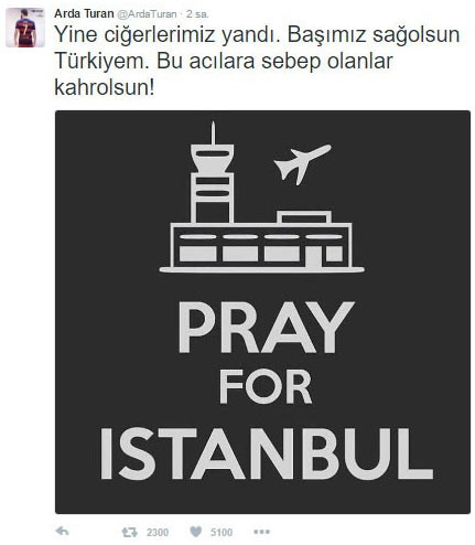 Ünlülerden İstanbul saldırısı paylaşımları 23