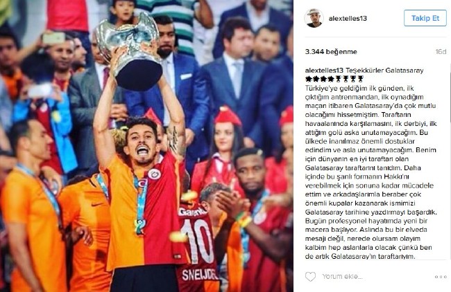 Telles Cimbom'a veda etti, yeni formayı giydi 1