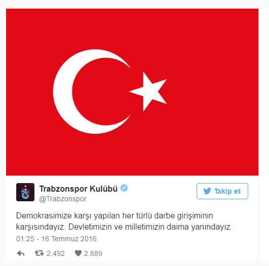 Spor dünyasından darbe girişimine tepkiler! 5