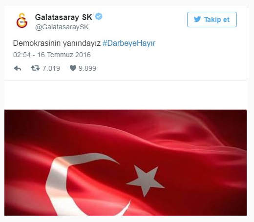 Spor dünyasından darbe girişimine tepkiler! 8