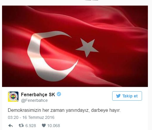 Spor dünyasından darbe girişimine tepkiler! 9