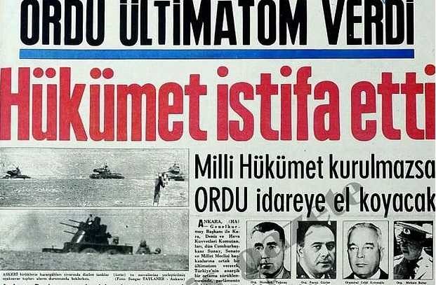 Türkiye'de yaşanmış darbe ve darbe girişimleri 7