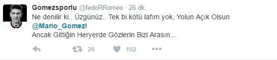 Mario Gomez'e yazılmış en iyi 20 veda tweet'i 16