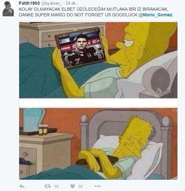 Mario Gomez'e yazılmış en iyi 20 veda tweet'i 17