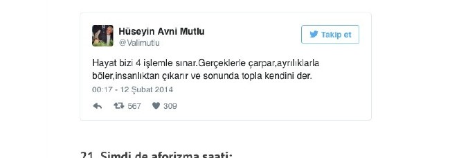 İşte eski İstanbul Valisi Mutlu'nun olay tweetleri 20