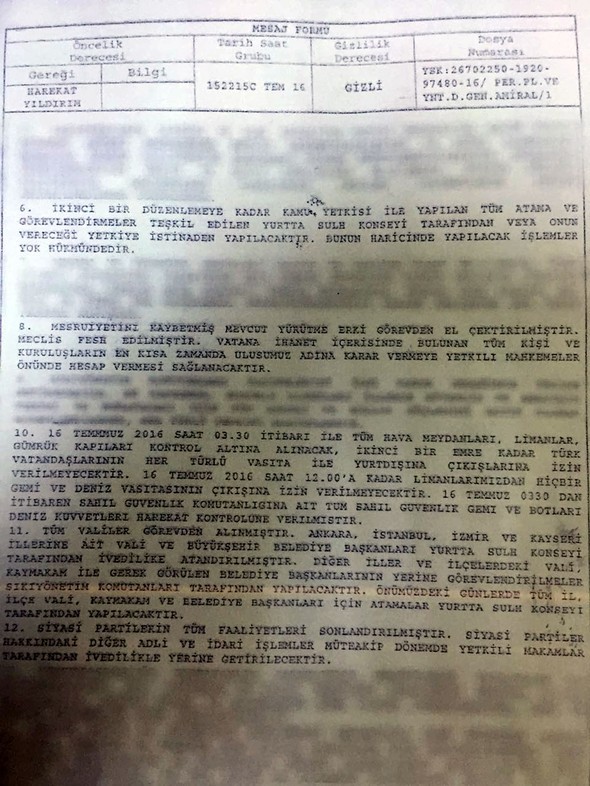 İşte darbecilerin sıkı yönetim direktifleri 3