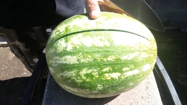 Erimiş bakırı karpuza dökünce bakın ne oldu 8