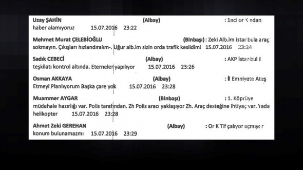 Darbecilerin 15 Temmuz gecesi yaşanan 'whatsapp' konuşmaları ortaya çıktı 14