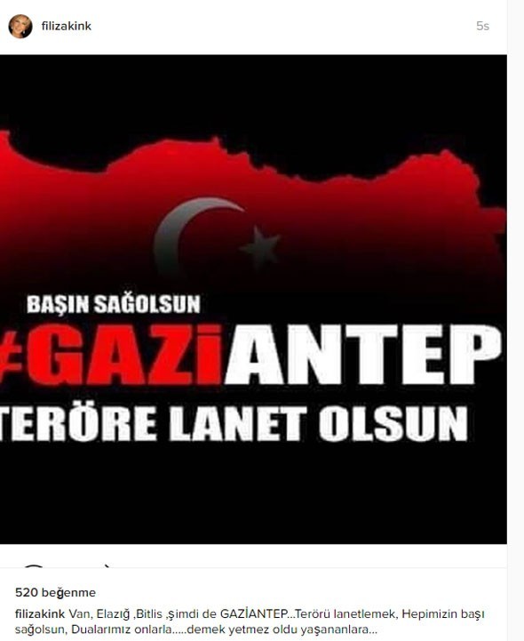 Ünlülerden Gaziantep saldırısı paylaşımları 39