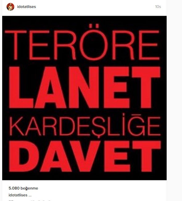 Ünlülerden Gaziantep saldırısı paylaşımları 40