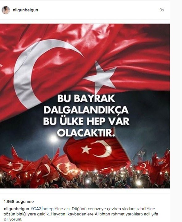 Ünlülerden Gaziantep saldırısı paylaşımları 41