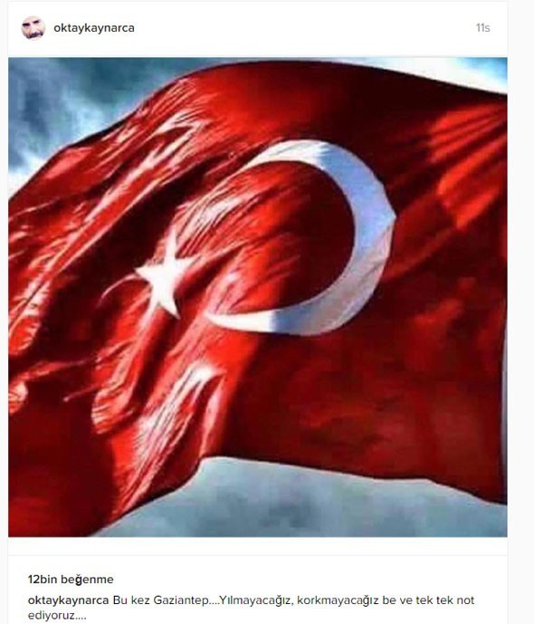 Ünlülerden Gaziantep saldırısı paylaşımları 42