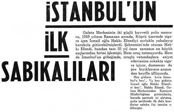 İstanbul'un ilk sabıkalıları 11