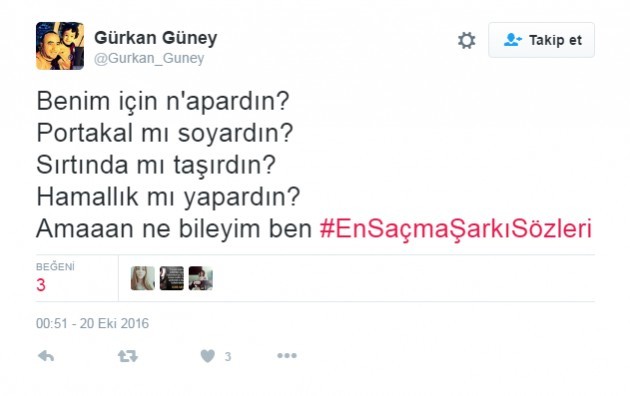 Bu şarkı sözleri Twitter'ı çileden çıkardı 9