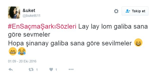 Bu şarkı sözleri Twitter'ı çileden çıkardı 22