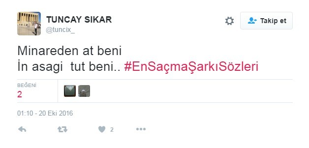 Bu şarkı sözleri Twitter'ı çileden çıkardı 24
