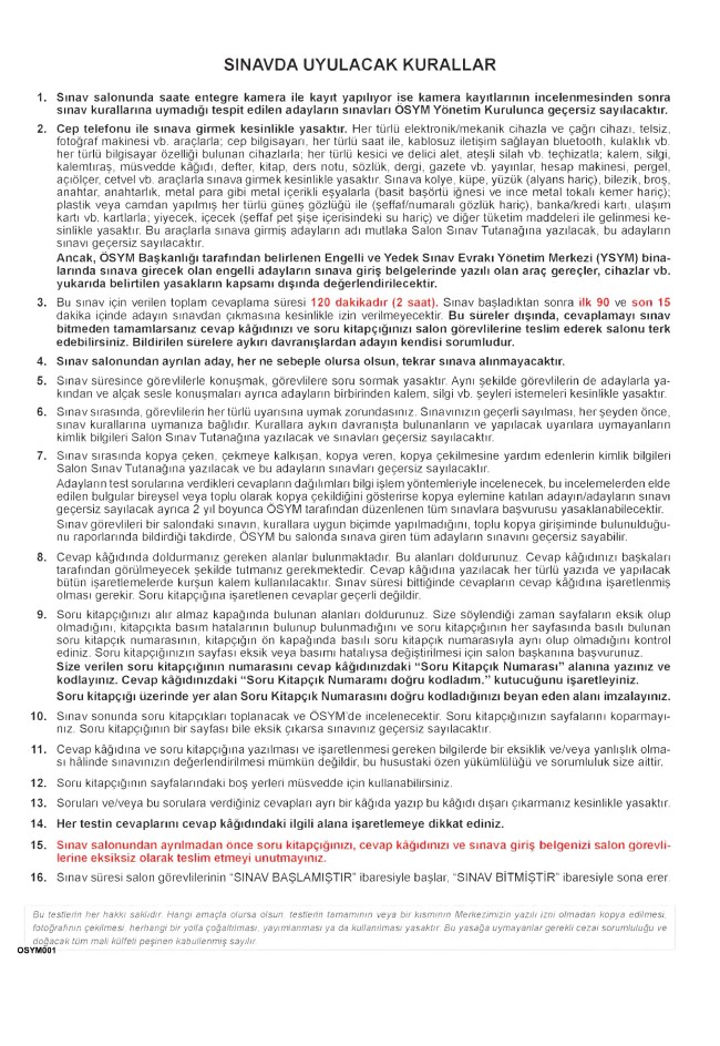 20 Kasım 2016 KPSS genel yetenek ve genel kültür soru ve cevap anahtarı 27