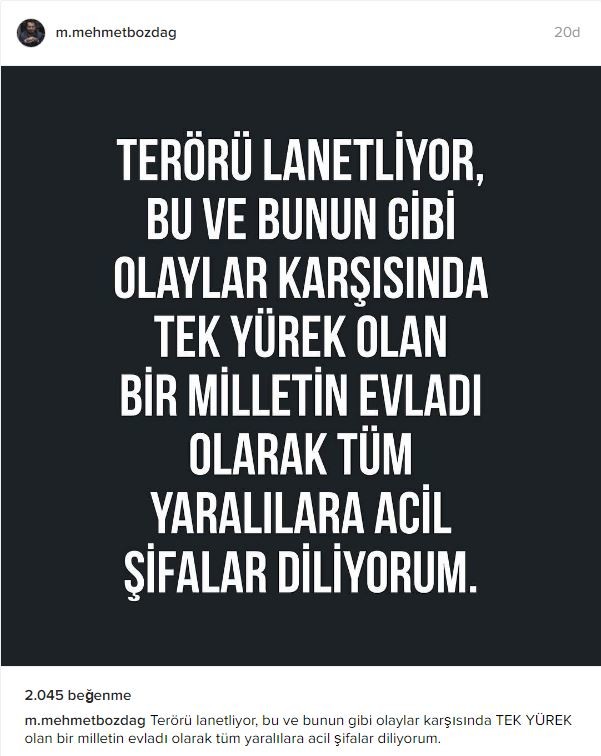 Beşiktaş'taki alçak saldırıya ünlülerin tepkileri 16