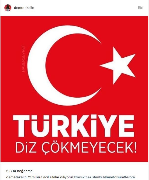 Beşiktaş'taki alçak saldırıya ünlülerin tepkileri 17