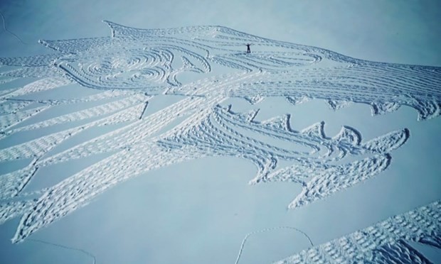 Karın üzerinde muhteşem eserler 1