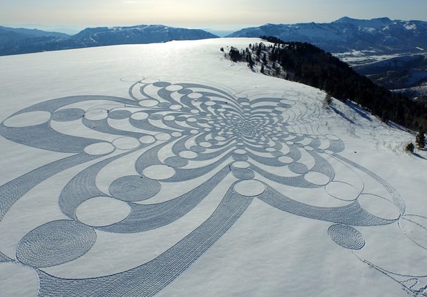 Karın üzerinde muhteşem eserler 13