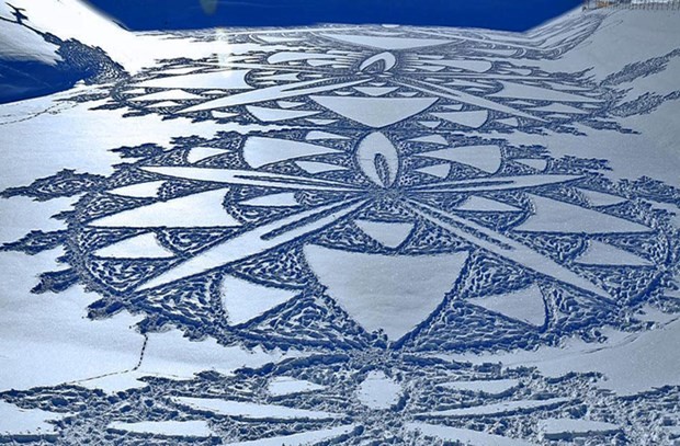 Karın üzerinde muhteşem eserler 22