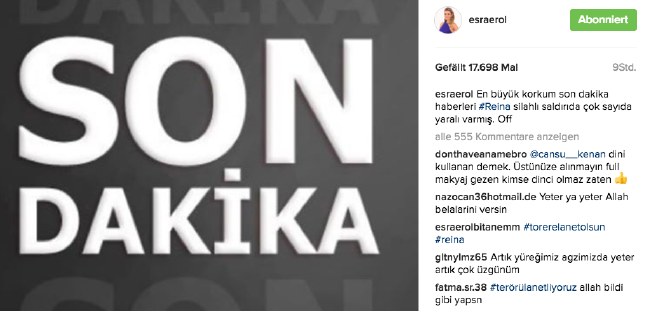 Reina saldırısına ünlülerden ilk tepkiler 9