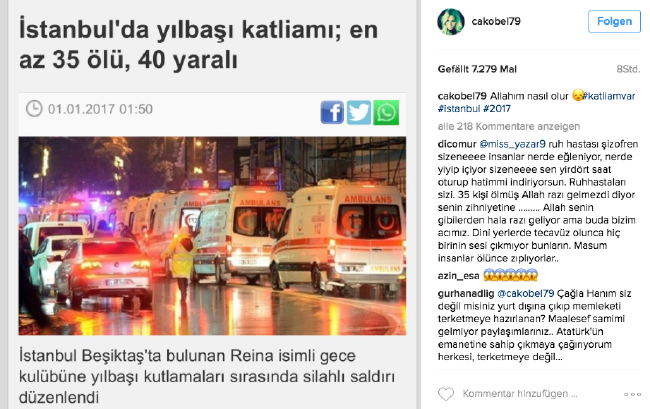 Reina saldırısına ünlülerden ilk tepkiler 1