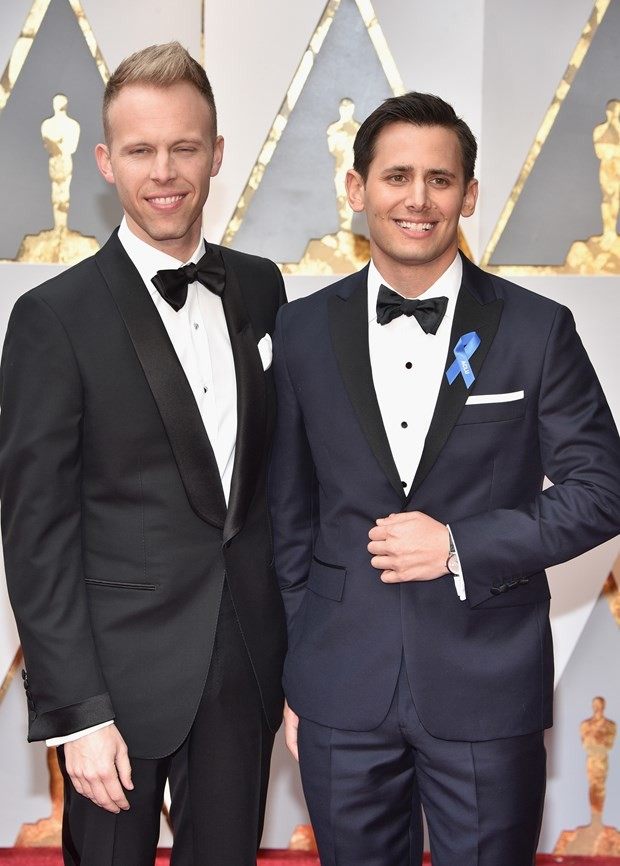 Oscar'da Trump'a mavi kurdeleli protesto 7