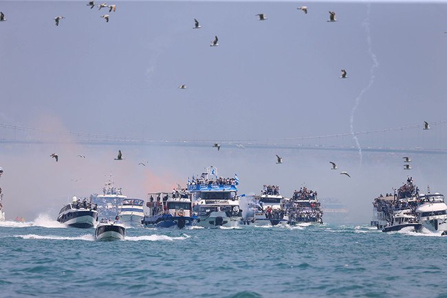 Beşiktaş'ın şampiyonluk kutlamasından kareler 66