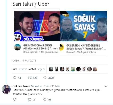 Sosyal medyada 'Sarı taksi ve Uber' karşılaştırması 12