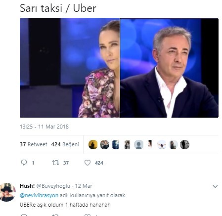 Sosyal medyada 'Sarı taksi ve Uber' karşılaştırması 18
