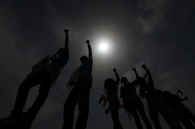 Gazze'de Avatar'lı protesto 2