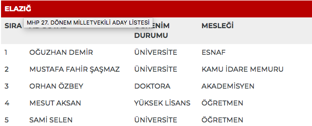 MHP 27. dönem milletvekili adayları | 24 Haziran seçimleri 32